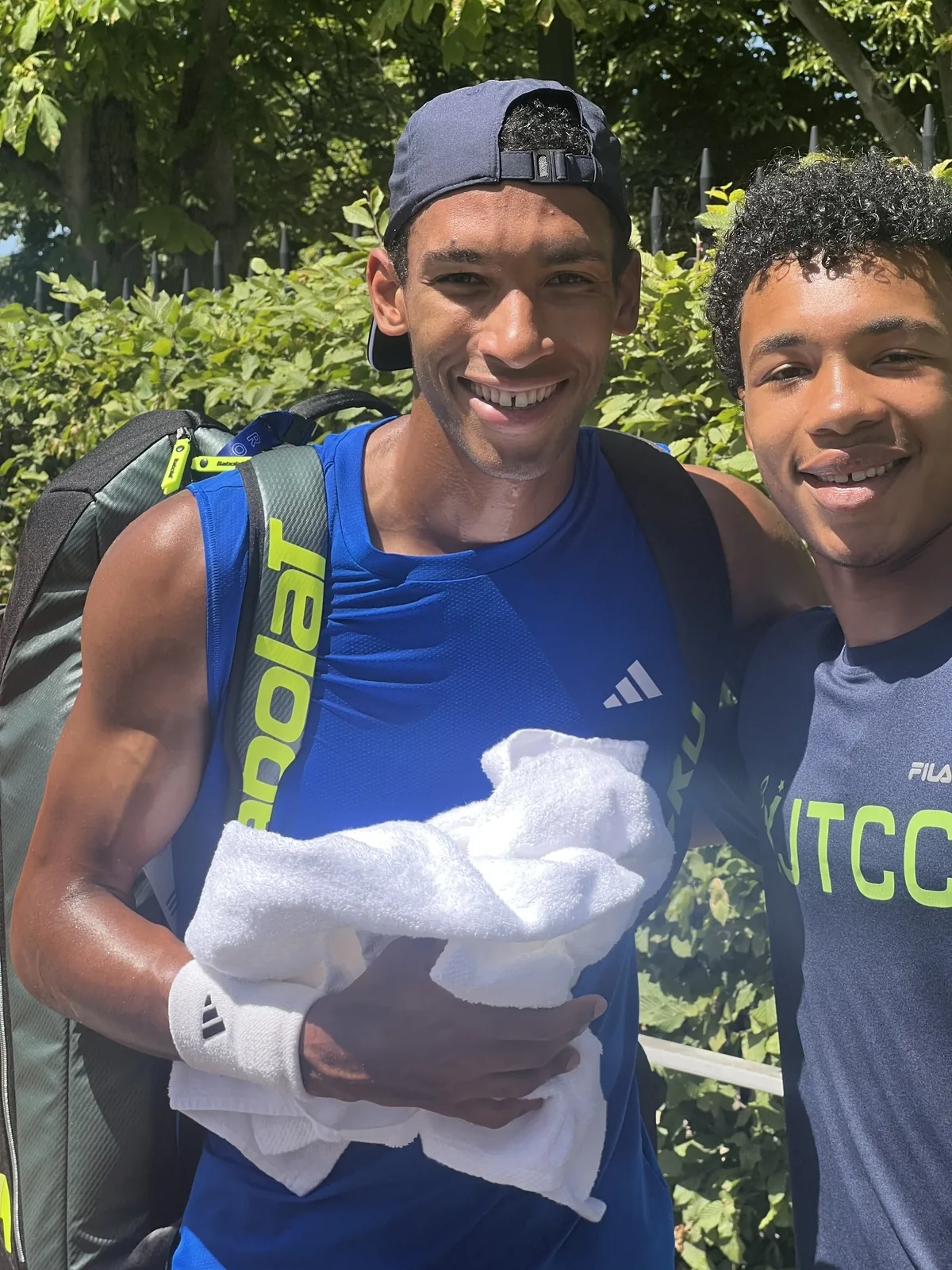 Le fils de Joseph Koffi avec Félix Auger-Aliassime
