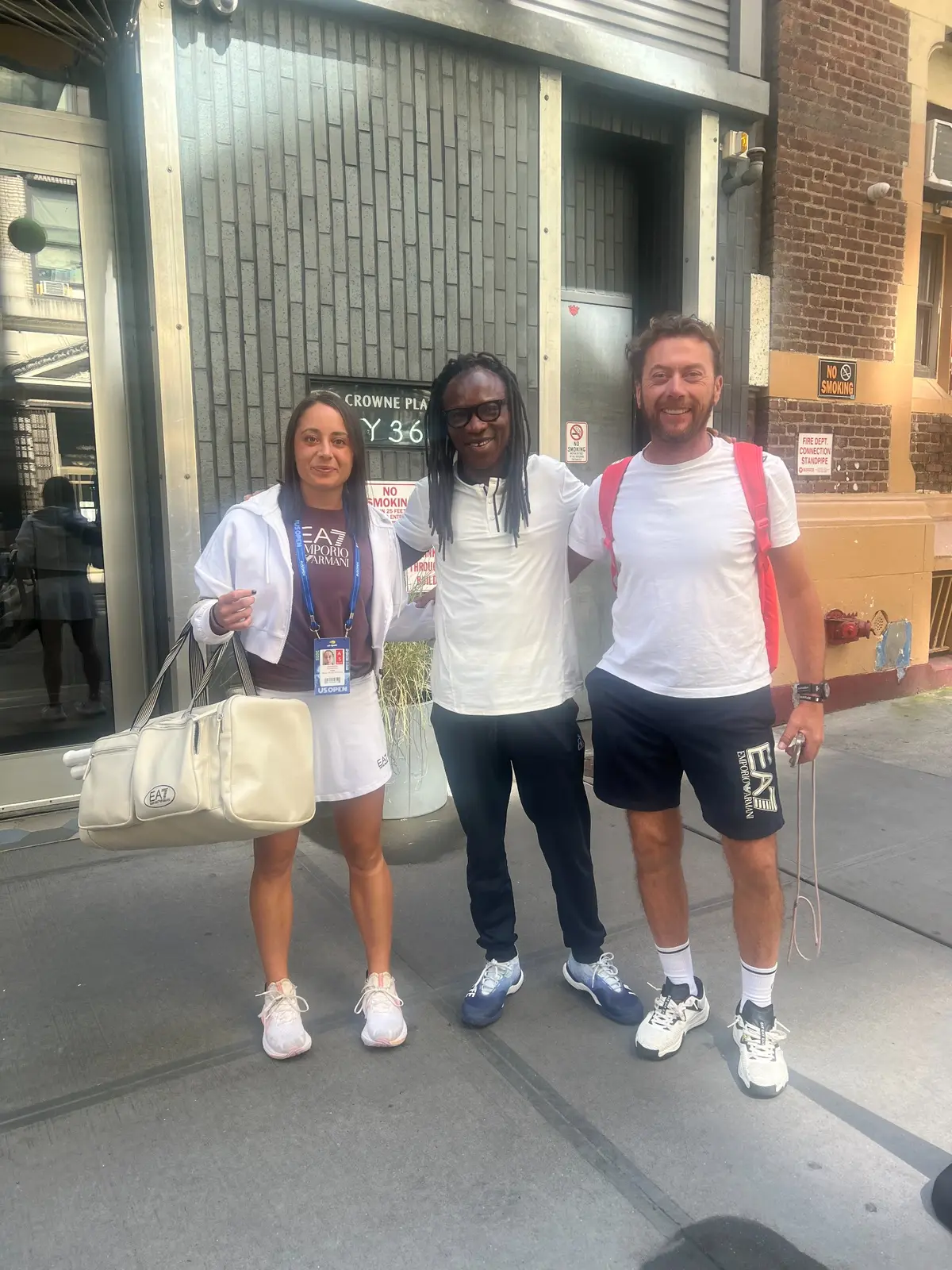 Con Elisabetta Cocciaretto y su entrenador