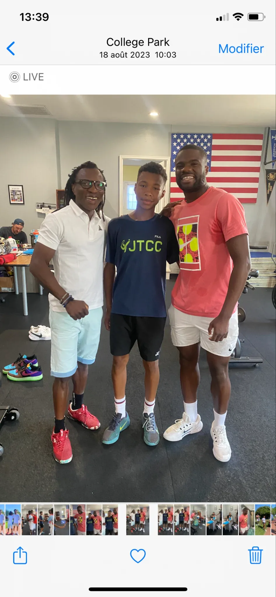 Joseph Koffi — Avec mon fils et Frances Tiafoe